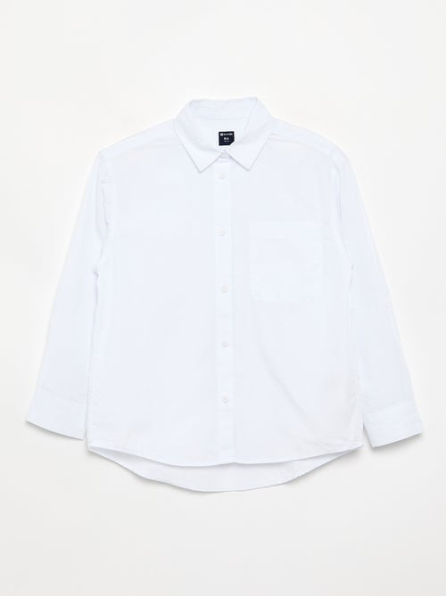 Camisa de manga larga de algodón - Kiabi