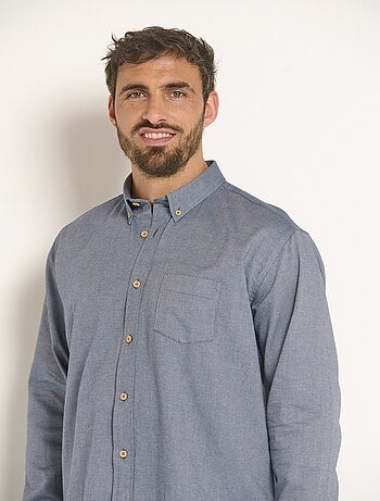 Camisa de manga larga de algodón grabada - Afibel