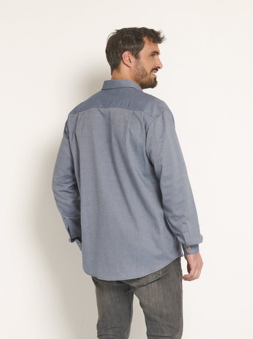 Camisa de manga larga de algodón grabada - Afibel - Kiabi