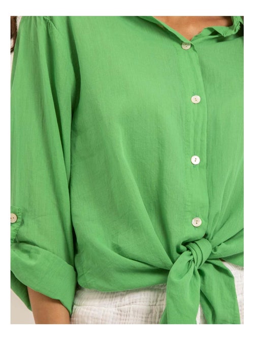 Camisa de manga larga de algodón ORINE - Kiabi
