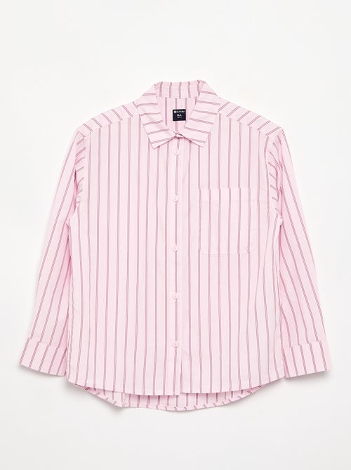 Camisa de manga larga de algodón - Kiabi