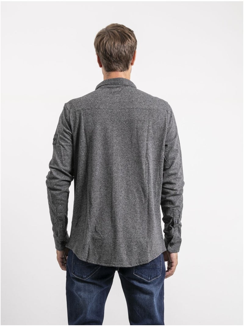 Camisa de manga larga de algodón TALRUCK Gris antracita - Kiabi