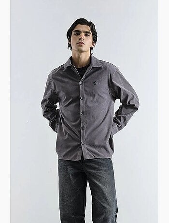 Camisa de manga larga de corte regular bordada giesto