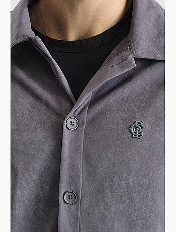 Camisa de manga larga de corte regular bordada giesto