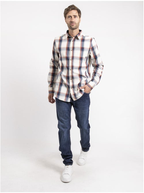 Camisa de manga larga de cuadros de puro algodón TOBILET - Kiabi