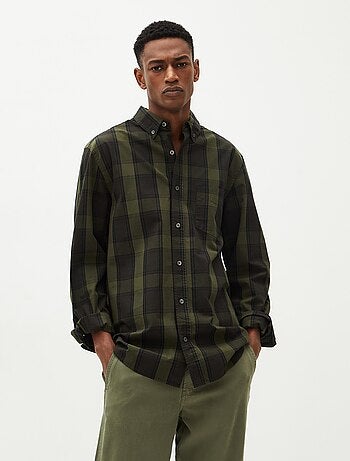 Camisa de manga larga de cuadros, MO Fashion
