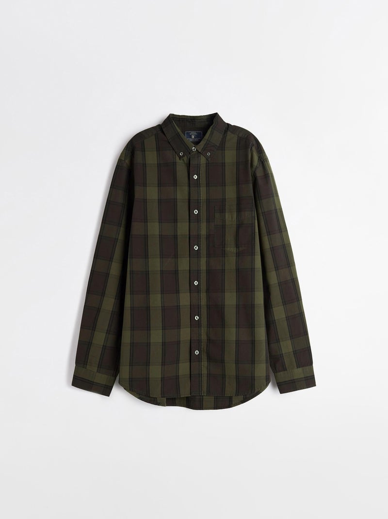 Camisa de manga larga de cuadros, MO Fashion Verde - Kiabi