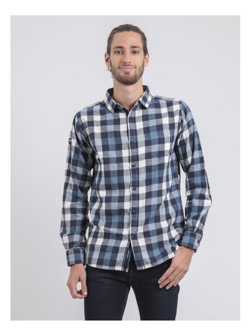 Camisa de manga larga de cuadros TAKOS - Kiabi Camisa de manga larga de cuadros TAKOS - Kiabi