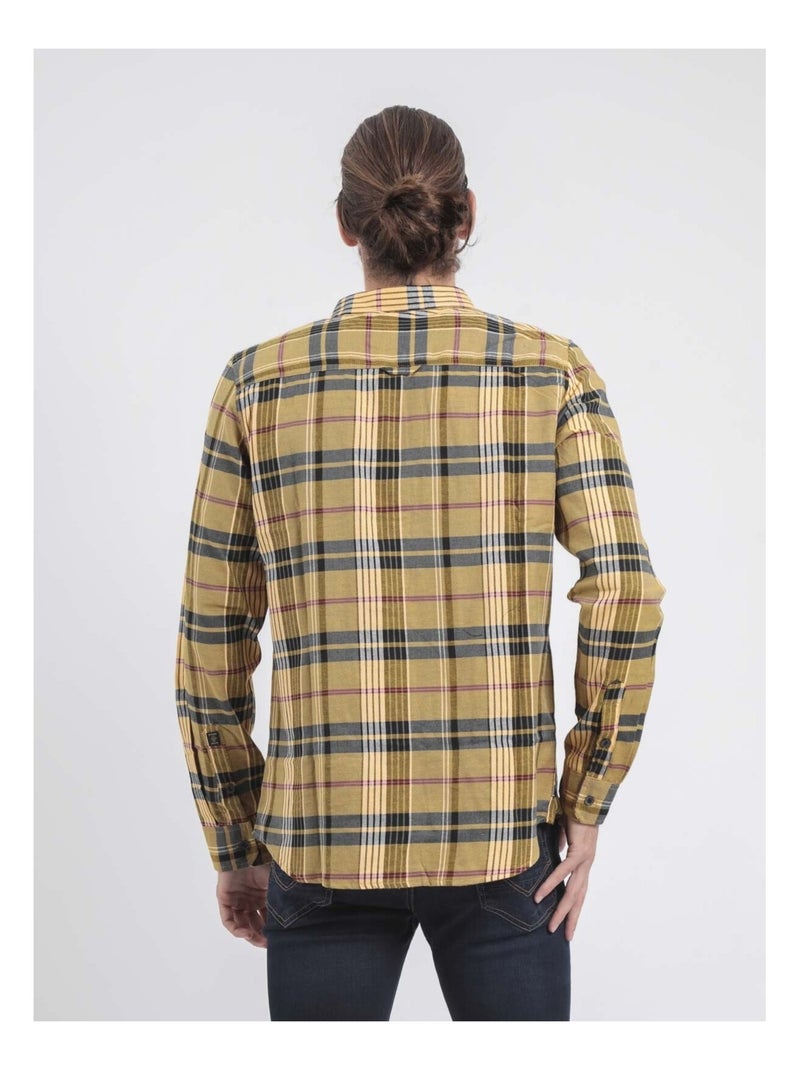 Camisa de manga larga de cuadros TOLWIKO Amarillo - Kiabi