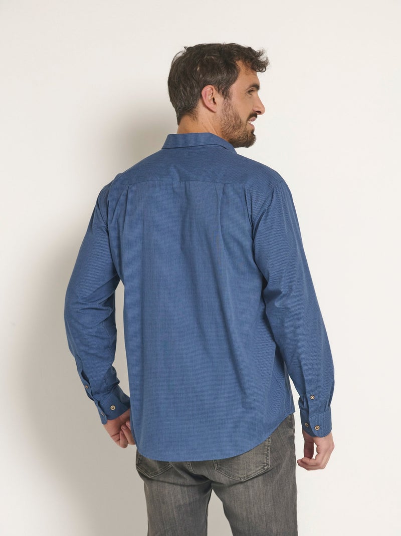Camisa de manga larga de fácil cuidado. - Afibel Azul - Kiabi