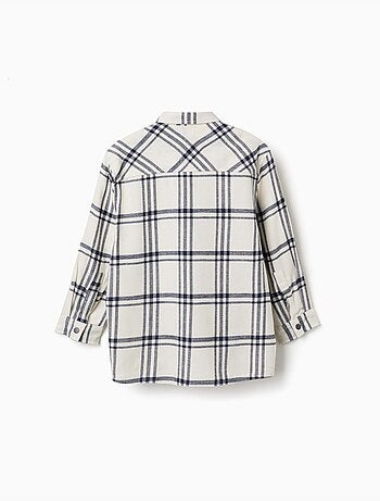Camisa de manga larga de franela a cuadros