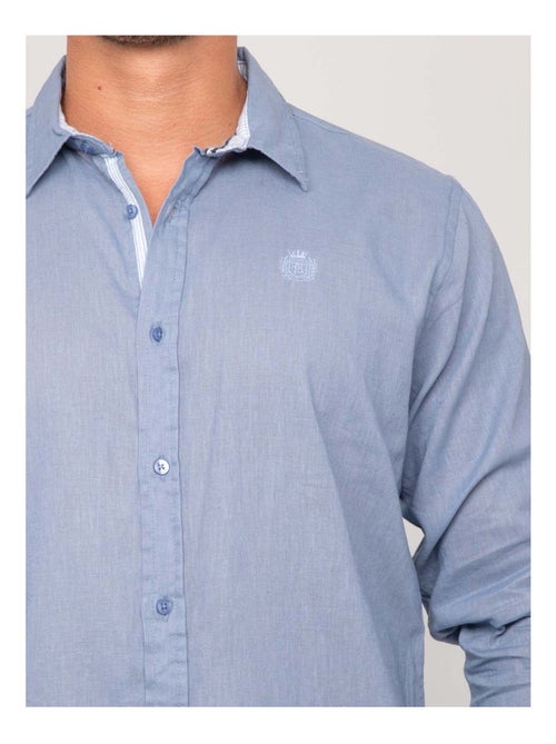 Camisa de manga larga de lino DUMOLAK - Kiabi