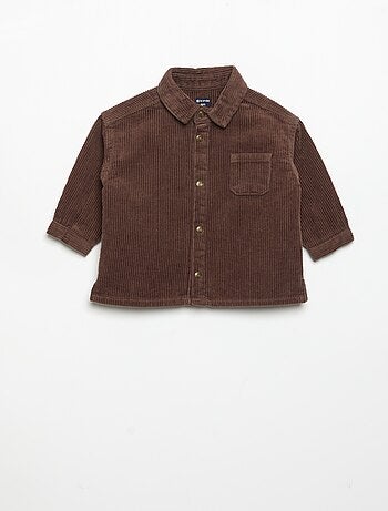 Camisa de manga larga de pana
