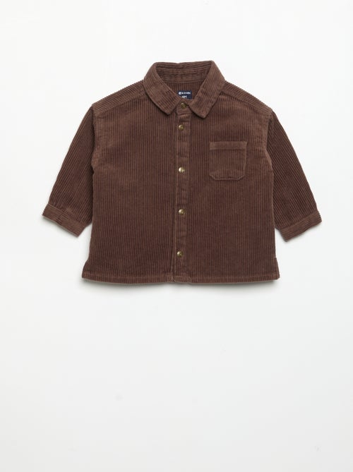 Camisa de manga larga de pana - Kiabi