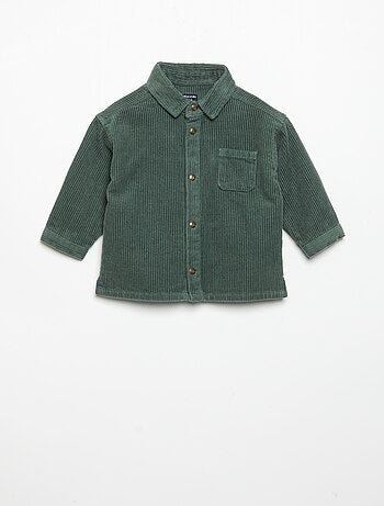 Camisa de manga larga de pana