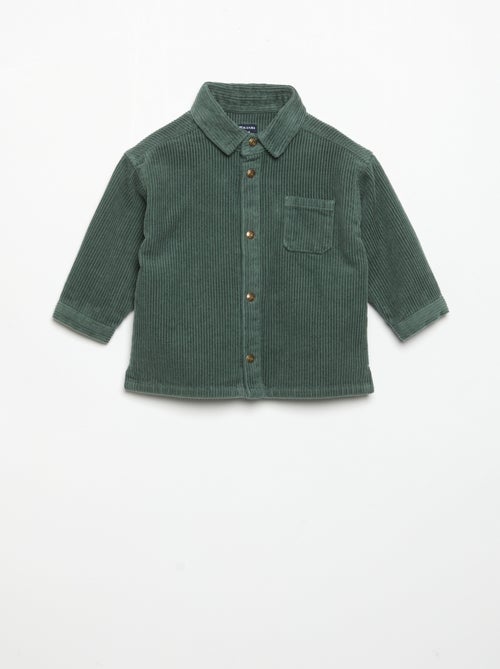 Camisa de manga larga de pana - Kiabi