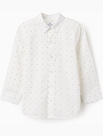 Camisa de manga larga de popelín con estampado