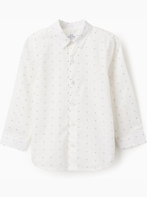 Camisa de manga larga de popelín con estampado - Kiabi