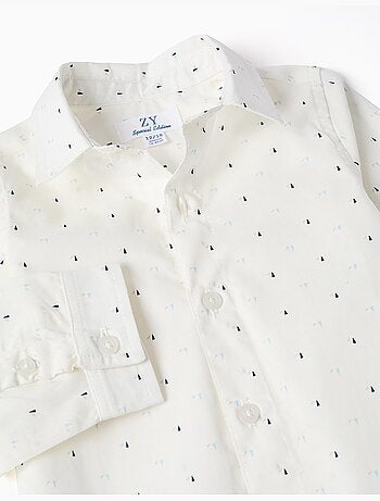 Camisa de manga larga de popelín con estampado