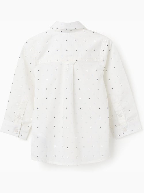 Camisa de manga larga de popelín con estampado - Kiabi