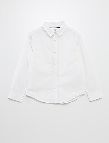 Camisa de manga larga de popelina - colección fácil de poner