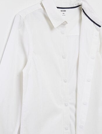 Camisa de manga larga de popelina - colección fácil de poner