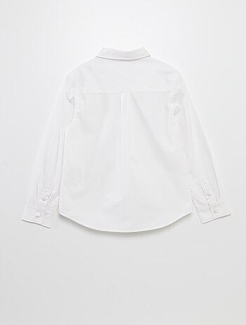 Camisa de manga larga de popelina - colección fácil de poner