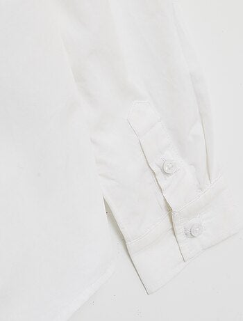Camisa de manga larga de popelina - colección fácil de poner