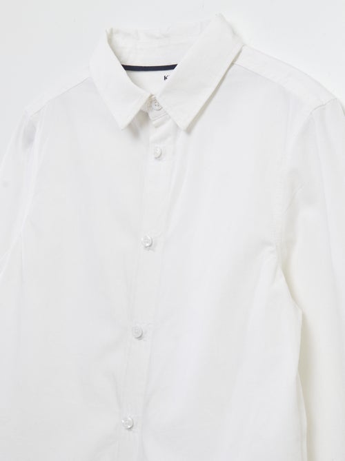 Camisa de manga larga de popelina - So Easy - Kiabi