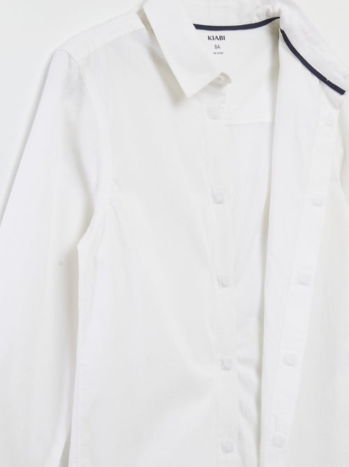 Camisa de manga larga de popelina - So Easy - Kiabi