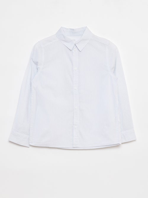 Camisa de manga larga de popelina - Kiabi