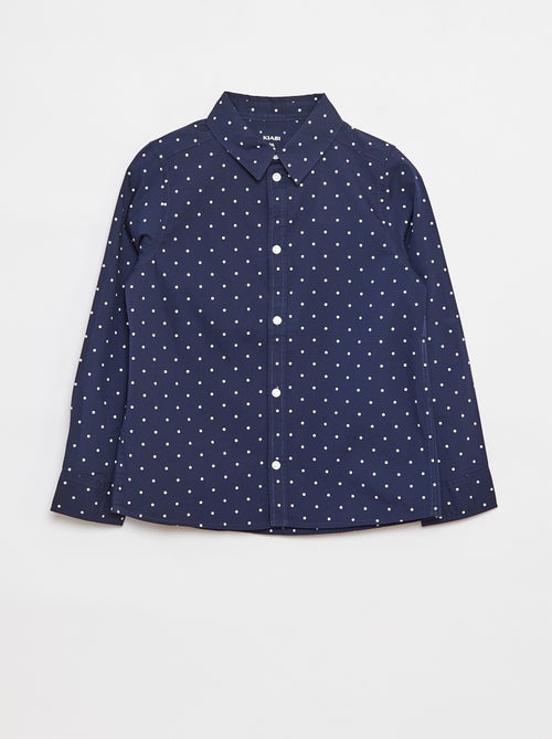 Camisa de manga larga de popelina - Kiabi