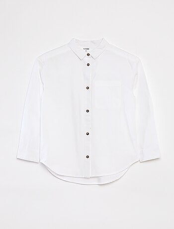 Camisa de manga larga de popelina