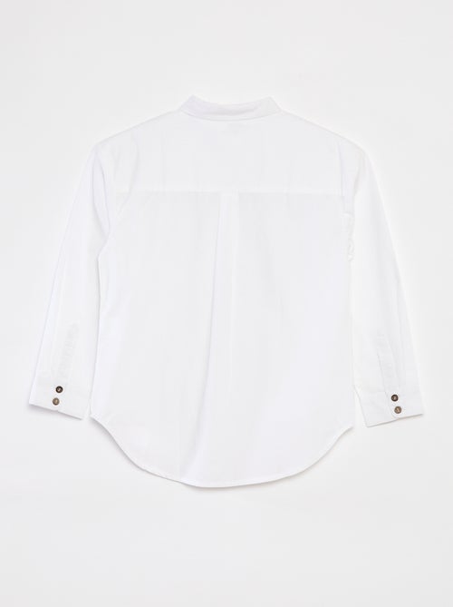 Camisa de manga larga de popelina - Kiabi