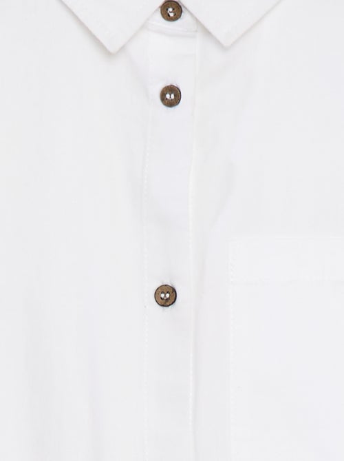 Camisa de manga larga de popelina - Kiabi