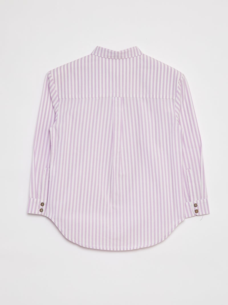 Camisa de manga larga de popelina BLANCO - Kiabi