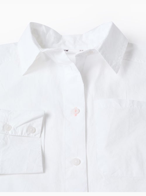 Camisa de manga larga de popelina con hombros caídos - Kiabi