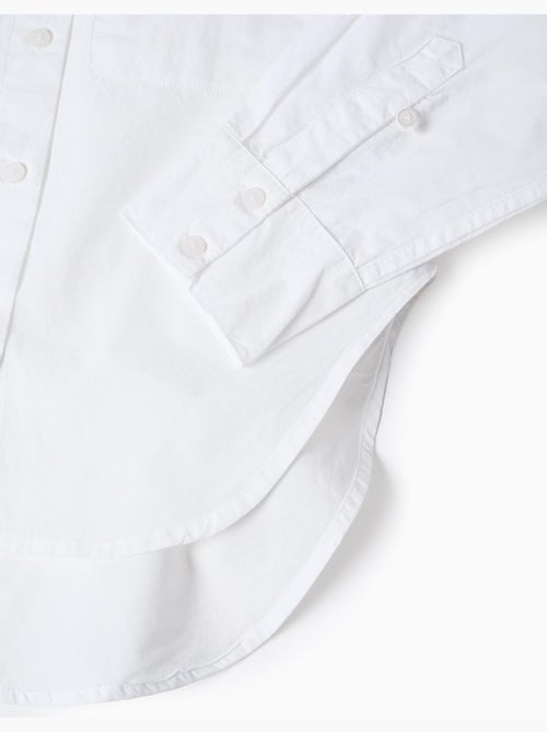 Camisa de manga larga de popelina con hombros caídos - Kiabi