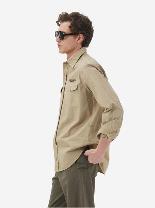 Camisa de manga larga de popelina de algodón para hombre giesto - Kiabi Camisa de manga larga de popelina de algodón para hombre giesto - Kiabi