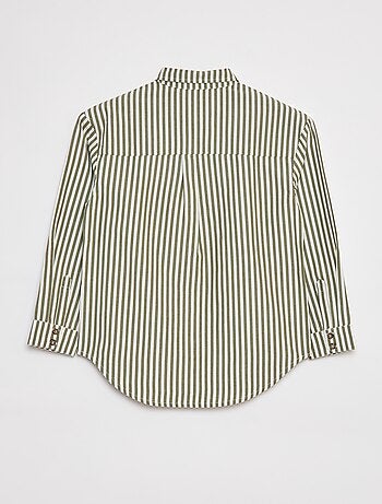 Camisa de manga larga de popelina