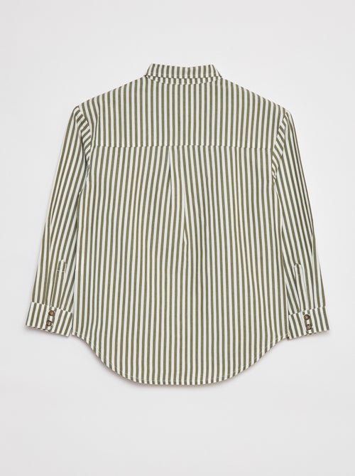 Camisa de manga larga de popelina - Kiabi