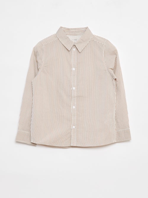 Camisa de manga larga de popelina - Kiabi
