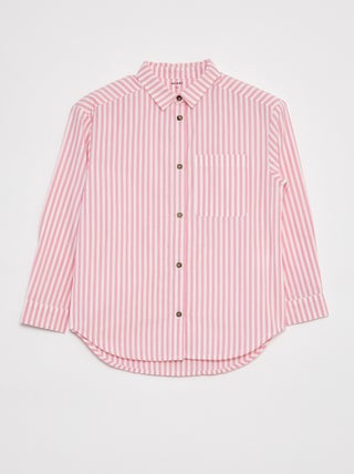 Camisa de manga larga de popelina