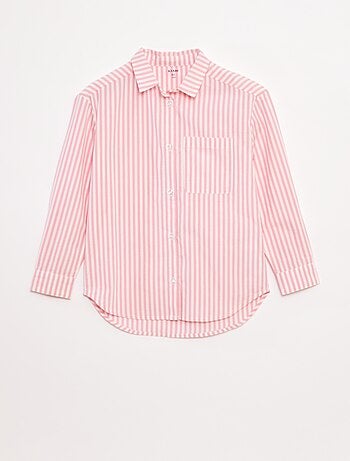 Camisa de manga larga de popelina