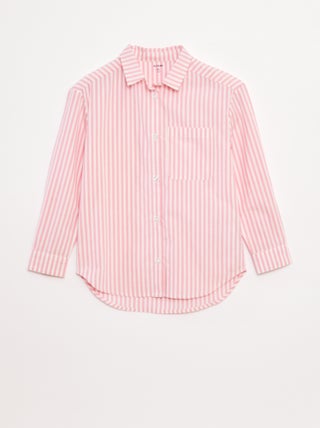 Camisa de manga larga de popelina
