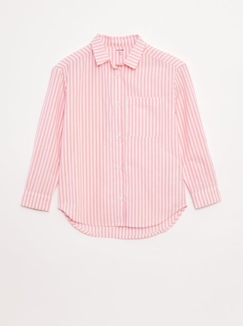 Camisa de manga larga de popelina - Kiabi
