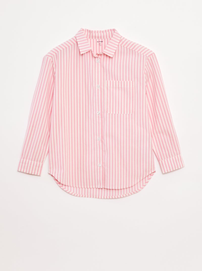 Camisa de manga larga de popelina ROSA - Kiabi