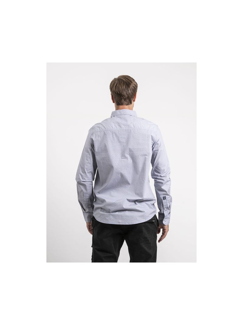 Camisa de manga larga de puro algodón TIVAMOR Azul - Kiabi