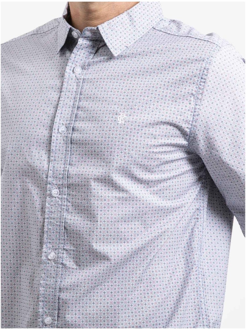 Camisa de manga larga de puro algodón TIVAMOR Azul - Kiabi