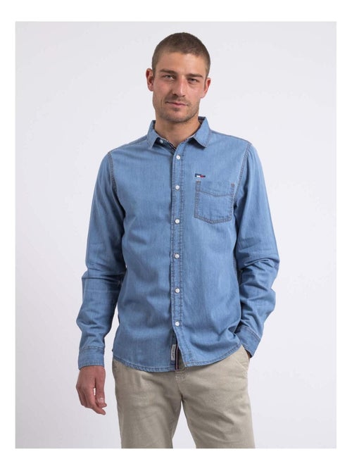 Camisa de manga larga efecto denim DENVIK - Kiabi